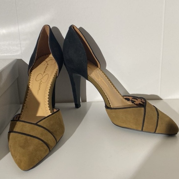 Jessica Simpson Seville D’Orsay Suede Pumps In Bronze - Picture 3 of 14